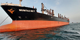 MUMTAZ BEY, the largest ship in our fleet